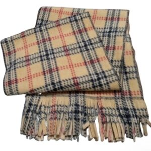 Amanda Smith Plaid Fringe Scarf